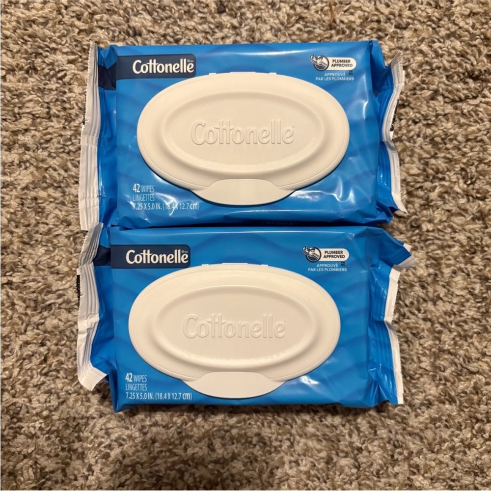 Cottonelle flushable wipes. 2 packs